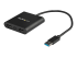 StarTech.com USB 3.0 to Dual HDMI Adapter, 1x 4K 30Hz & 1x 1080p, External Video & Graphics Card, USB Type-A to HDMI Dual Monitor Display Adapter Dongle, Supports Windows Only, Black - Høyre vinkel