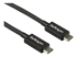 StarTech.com 2.6ft (80cm) Thunderbolt 3 Cable, 40Gbps, 100W PD, 4K/5K Video, Thunderbolt-Certified, Compatible w/ TB4/USB 3.2/DisplayPort - Venstre vinkel
