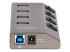 StarTech.com 4-Port Self-Powered USB-C Hub with Individual On/Off Switches, USB 3.0 5Gbps Expansion Hub w/Power Supply, Desktop/Laptop USB-C to USB-A Hub, 4x BC 1.2 (1.5A), USB Type C Hub - Venstre side