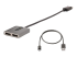 StarTech.com 2-Port DisplayPort MST Hub, Dual 4K 60Hz, DP to 2x DisplayPort Monitor Adapter, DP 1.4 Multi-Monitor Video Adapter w/ 1ft Built-in Cable, USB Powered, Windows Only - Venstre vinkel