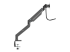 Startech Desk Mount Dual Monitor Arm with USB & Audio, Slim Full Motion Adjustable Dual Monitor VESA Mount for 32" Displays (8kg/screen), Ergonomic Articulating, Desk Clamp or Grommet - Venstre side