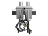 StarTech.com Desk Mount Dual Monitor Arm with USB & Audio, Grommet/Desk Clamp VESA Mount for up to 32 inch Displays, 2x USB, 2x 3.5mm audio, Ergonomic Full Motion Dual Monitor Arm, Silver - Nærbilde