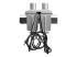 Startech Desk Mount Dual Monitor Arm with USB & Audio, Grommet/Desk Clamp VESA Mount for up to 32 inch Displays, 2x USB, 2x 3.5mm audio, Ergonomic Full Motion Dual Monitor Arm, Silver - Nærbilde