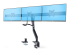 StarTech.com Crossbar Triple Monitor Desk Mount, VESA 75x75/100x100 - Høyre vinkel