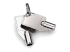 Compulocks T-bar Security Keyed Coiled Cable Lock - Venstre vinkel