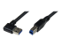 StarTech.com 1m Black SuperSpeed USB 3.0 Cable - Høyre vinkel
