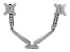 StarTech.com Desk Mount Dual Monitor Arm with USB & Audio, Grommet/Desk Clamp VESA Mount for up to 32 inch Displays, 2x USB, 2x 3.5mm audio, Ergonomic Full Motion Dual Monitor Arm, Silver - Framsiden
