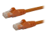 StarTech.com 100ft CAT6 Ethernet Cable, 10 Gigabit Snagless RJ45 650MHz 100W PoE Patch Cord, CAT 6 10GbE UTP Network Cable w/Strain Relief, Orange, Fluke Tested/Wiring is UL Certified/TIA - Høyre vinkel