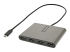 StarTech.com USB C to 4 HDMI Adapter, External Video & Graphics Card, USB Type-C to Quad HDMI Monitor Display Adapter Dongle, 1080p 60Hz, Video Converter, Supports Windows - Høyre vinkel