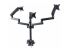 StarTech.com Triple Monitor Desk Mount For Up To Three 27in Screens, VESA 75x75/100x100, Tool-Less Arm Adjustments, C-Clamp/Grommet Mount, Spring-Assisted Arms - Tilbake