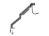 Startech Desk Mount Dual Monitor Arm with USB & Audio, Slim Full Motion Adjustable Dual Monitor VESA Mount for 32" Displays (8kg/screen), Ergonomic Articulating, Desk Clamp or Grommet - Venstre side