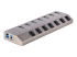 StarTech.com 7-Port Self-Powered USB-C Hub with Individual On/Off Switches, USB 3.0 5Gbps Expansion Hub w/Power Supply, Desktop/Laptop USB-C to USB-A Hub, 7x BC 1.2 (1.5A), USB Type C Hub - Høyre vinkel