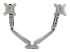 Startech Desk Mount Dual Monitor Arm with USB & Audio, Grommet/Desk Clamp VESA Mount for up to 32 inch Displays, 2x USB, 2x 3.5mm audio, Ergonomic Full Motion Dual Monitor Arm, Silver - Framsiden
