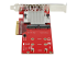 StarTech.com Dual M.2 PCIe SSD Adapter Card, x8 / x16 Dual NVMe or AHCI M.2 SSD to PCI Express 3.0, M.2 NGFF PCIe (M-Key) Compatible, Vented, Supports 2242, 2260, 2280, JBOD, Mac & PC - Høyre vinkel