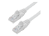 StarTech.com 75ft CAT6 Ethernet Cable, 10 Gigabit Snagless RJ45 650MHz 100W PoE Patch Cord, CAT 6 10GbE UTP Network Cable w/Strain Relief, White, Wiring is UL Certified/TIA - Høyre vinkel