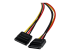 StarTech.com 12in LP4 to 2x SATA Power Y Cable Adapter - Høyre vinkel