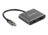 StarTech.com USB C Multiport Video Adapter, 4K 60Hz USB-C to HDMI 2.0 or Mini DisplayPort 1.2 Monitor Adapter, USB Type-C 2-in-1 Display Converter HDMI/MDP HBR2 HDR, Works w/ Thunderbolt 3 - Venstre vinkel