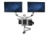 StarTech.com Wall Mount Workstation, Articulating Standing Desk w/ Ergonomic Height Adjustable Dual Monitor Arm & Keyboard Tray, 2x 30" VESA Displays, Foldable Wall Mounted Sit Stand Desk - Framsiden