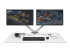 StarTech.com Desk Mount Dual Monitor Arm with USB & Audio, Grommet/Desk Clamp VESA Mount for up to 32 inch Displays, 2x USB, 2x 3.5mm audio, Ergonomic Full Motion Dual Monitor Arm, Silver - Framsiden