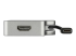 StarTech.com USB C Multiport Video Adapter with HDMI, VGA, Mini DisplayPort or DVI, USB Type C Monitor Adapter to HDMI 2.0 or mDP 1.2 (4K 60Hz), VGA or DVI (1080p), Space Gray Aluminum - Venstre side