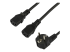 StarTech.com 2m (6ft) Computer Power Cord, 18AWG, EU Schuko to 2x C13 Power Cord, 10A 250V, Black Replacement AC Cord, TV/Monitor Power Cable, Schuko CEE 7/7 to IEC 60320 2x C13 Power Cord - Høyre vinkel