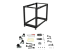 StarTech.com 15U 19" Open Frame Server Rack, 4 Post Adjustable Depth 22-40" Mobile, Free Standing Rolling Network/Computer Equipment Data Rack, Dell PowerEdge, HP ProLiant ThinkServer - Framsiden