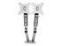 StarTech.com Desk Mount Dual Monitor Arm with USB & Audio, Grommet/Desk Clamp VESA Mount for up to 32 inch Displays, 2x USB, 2x 3.5mm audio, Ergonomic Full Motion Dual Monitor Arm, Silver - Framsiden